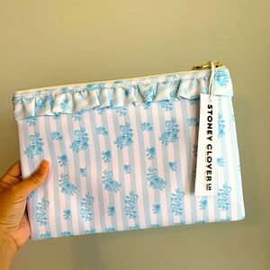 NWT Stoney Clover Lane ruffle flat pouch